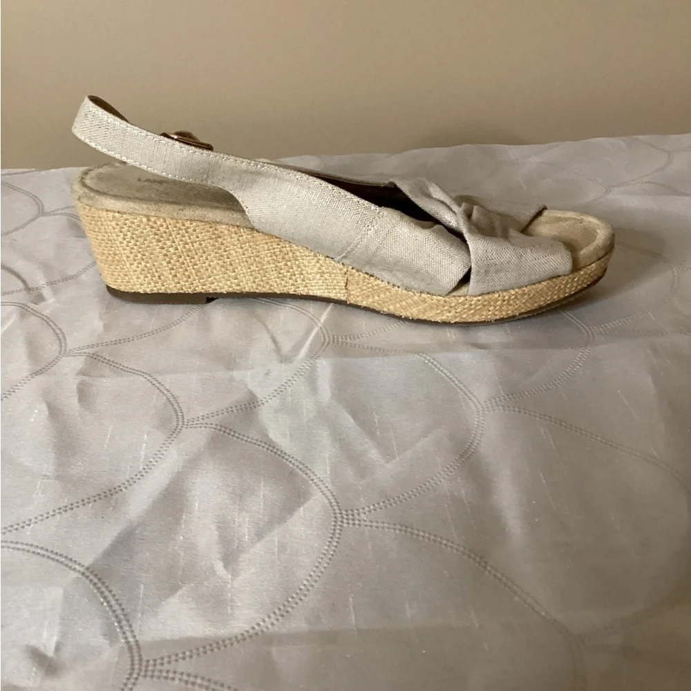 Lands End Canvas Slingback Wedge